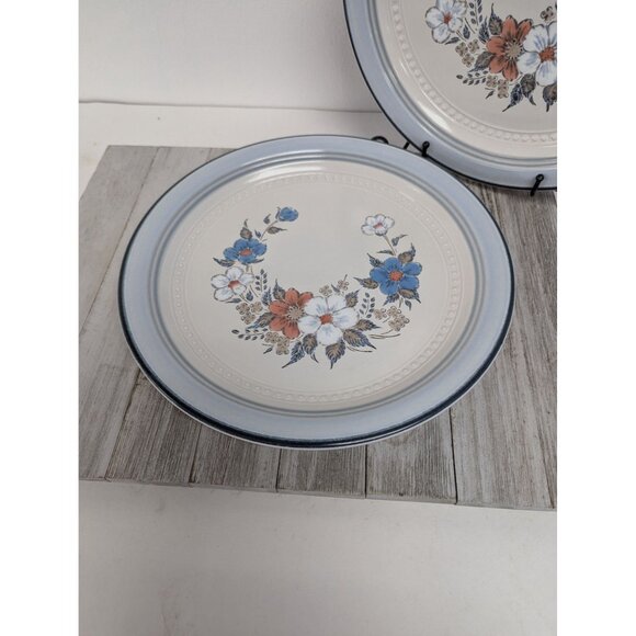 Vintage Johann Haviland Blue Bouquet Crowning Fashion Dinner Plates Set of 2 - Picture 2 of 7